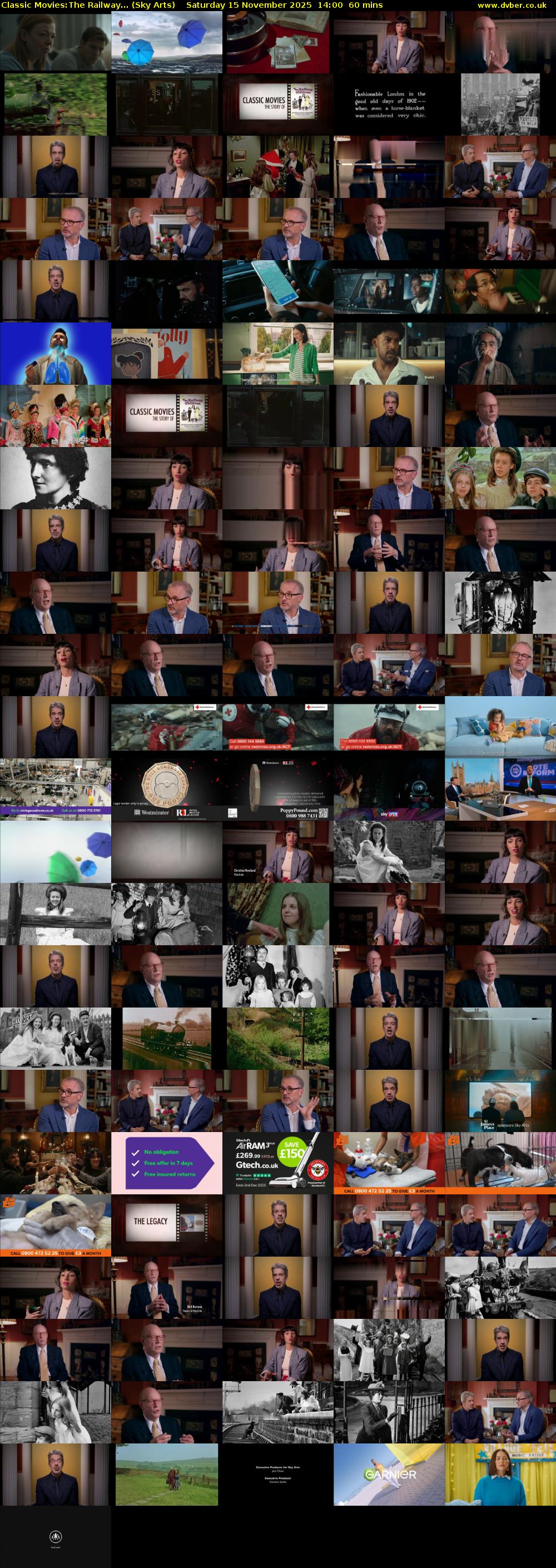 Classic Movies:The Railway... (Sky Arts) Saturday 15 November 2025 14:00 - 15:00