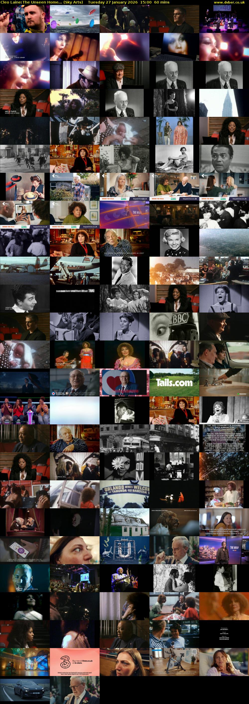 Cleo Laine:The Unseen Home... (Sky Arts) Tuesday 27 January 2026 15:00 - 16:00