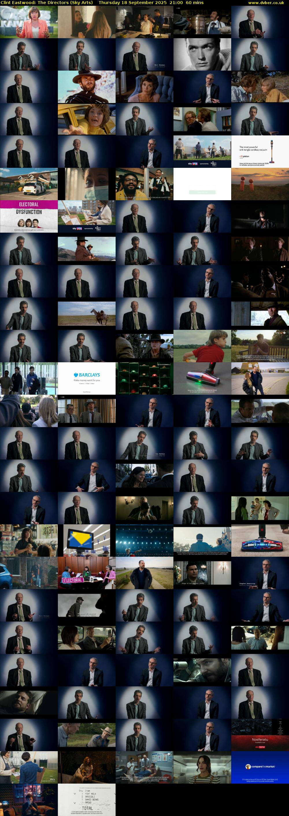 Clint Eastwood: The Directors (Sky Arts) Thursday 18 September 2025 21:00 - 22:00