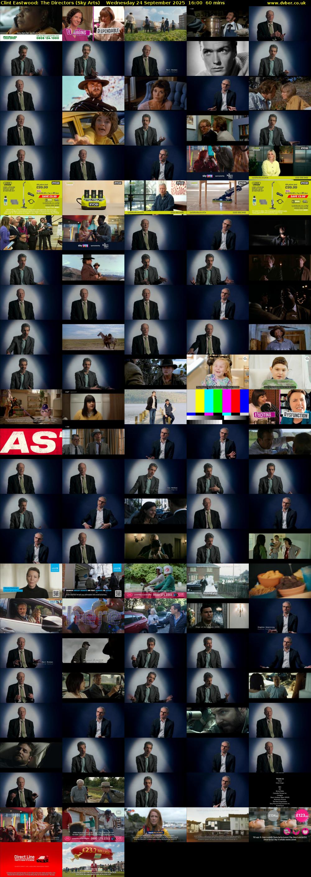 Clint Eastwood: The Directors (Sky Arts) Wednesday 24 September 2025 16:00 - 17:00