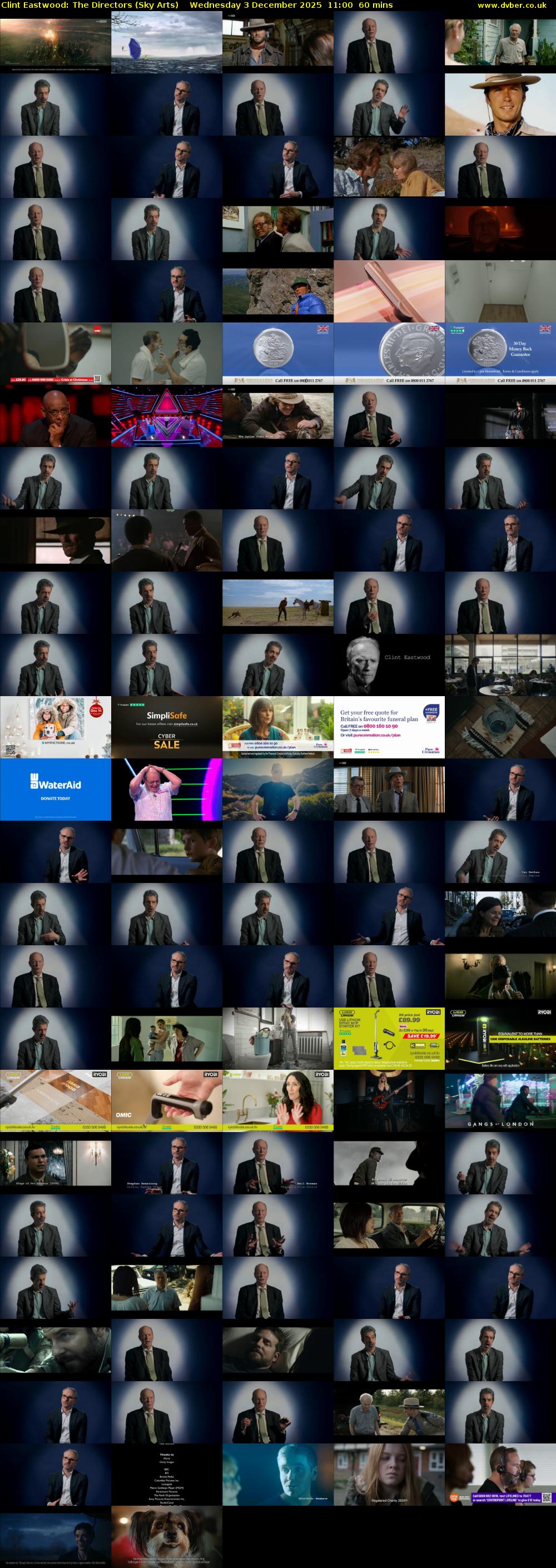 Clint Eastwood: The Directors (Sky Arts) Wednesday 3 December 2025 11:00 - 12:00