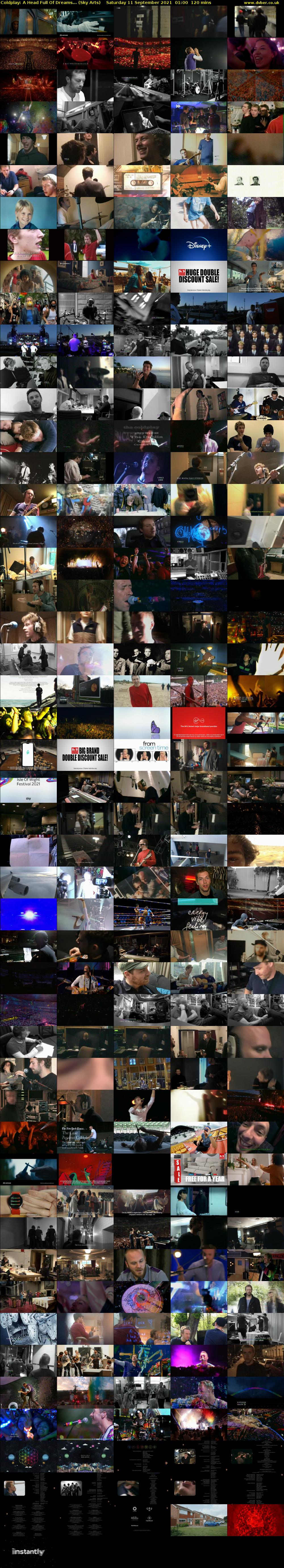 Coldplay: A Head Full Of Dreams... (Sky Arts) Saturday 11 September 2021 02:00 - 04:00