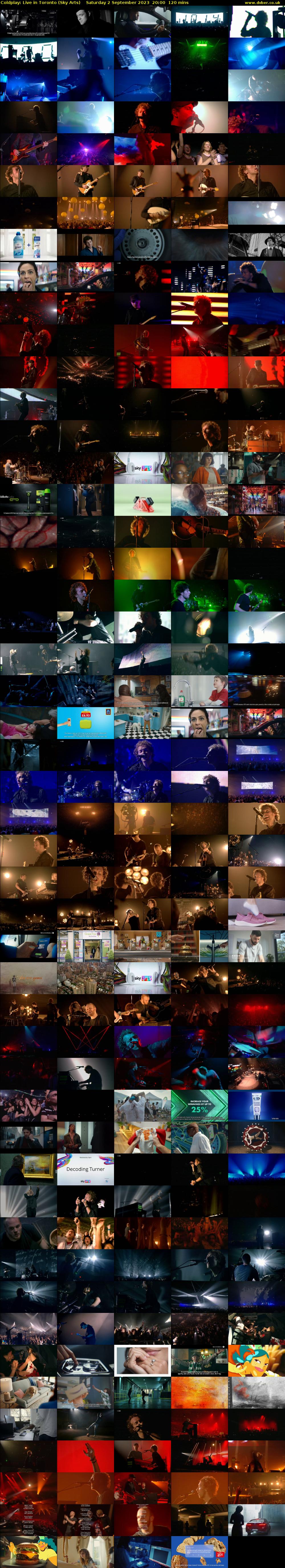 Coldplay: Live in Toronto (Sky Arts) Saturday 2 September 2023 20:00 - 22:00