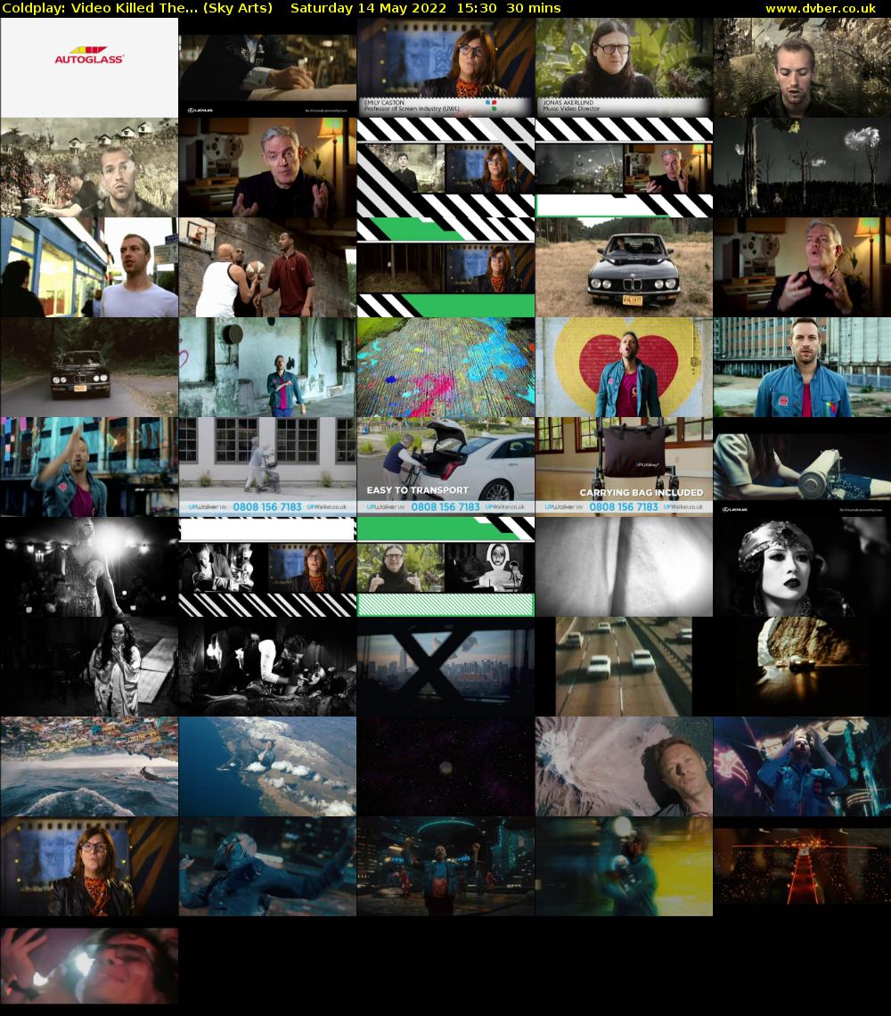 Coldplay: Video Killed The... (Sky Arts) Saturday 14 May 2022 15:30 - 16:00