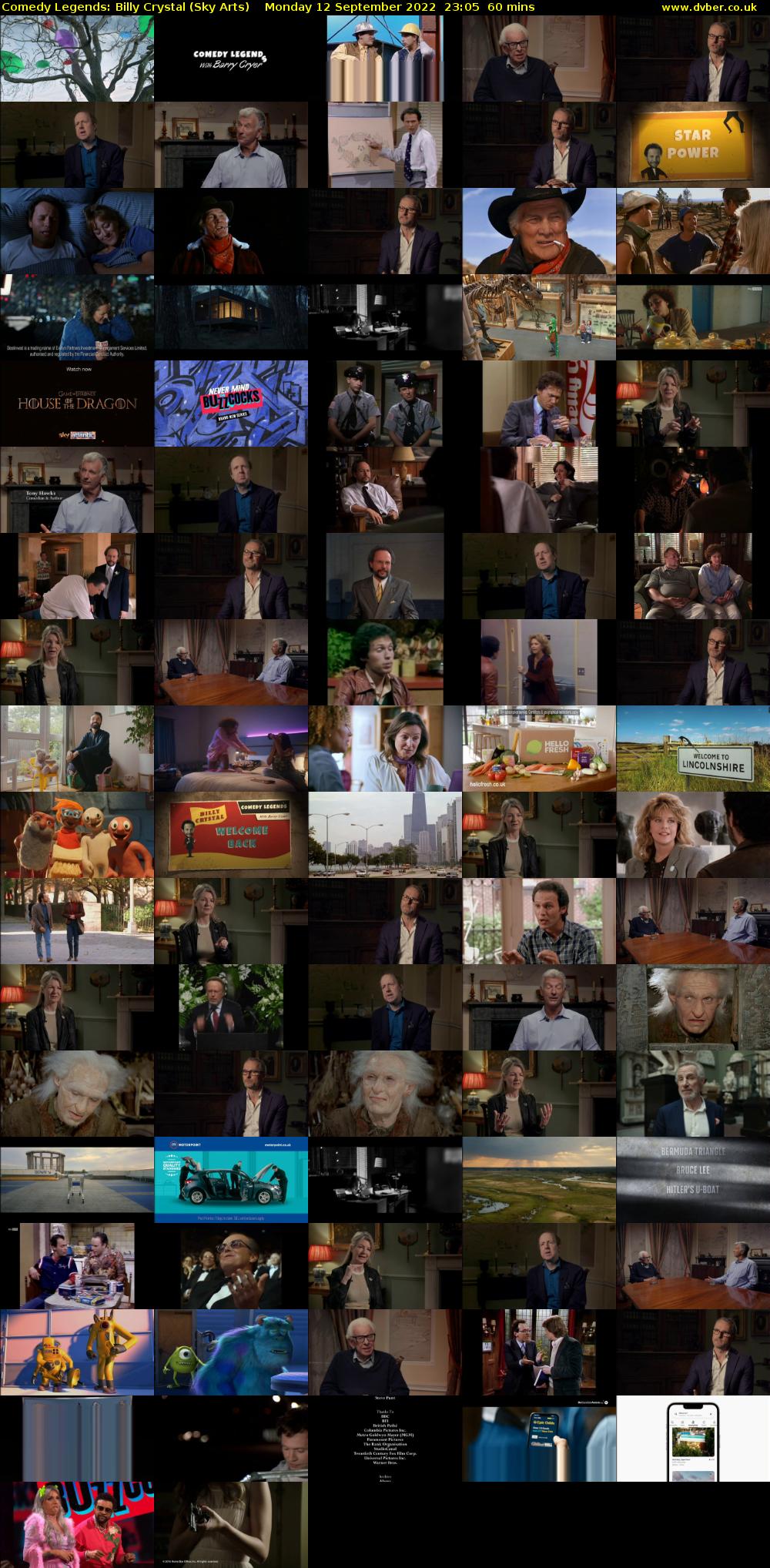 Comedy Legends: Billy Crystal (Sky Arts) Monday 12 September 2022 23:05 - 00:05