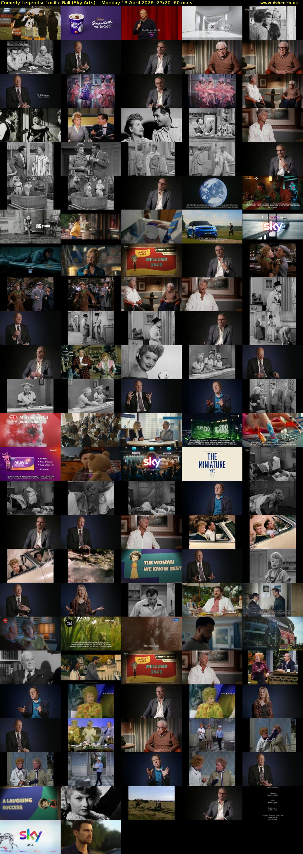 Comedy Legends: Lucille Ball (Sky Arts) Monday 13 April 2026 23:20 - 00:20