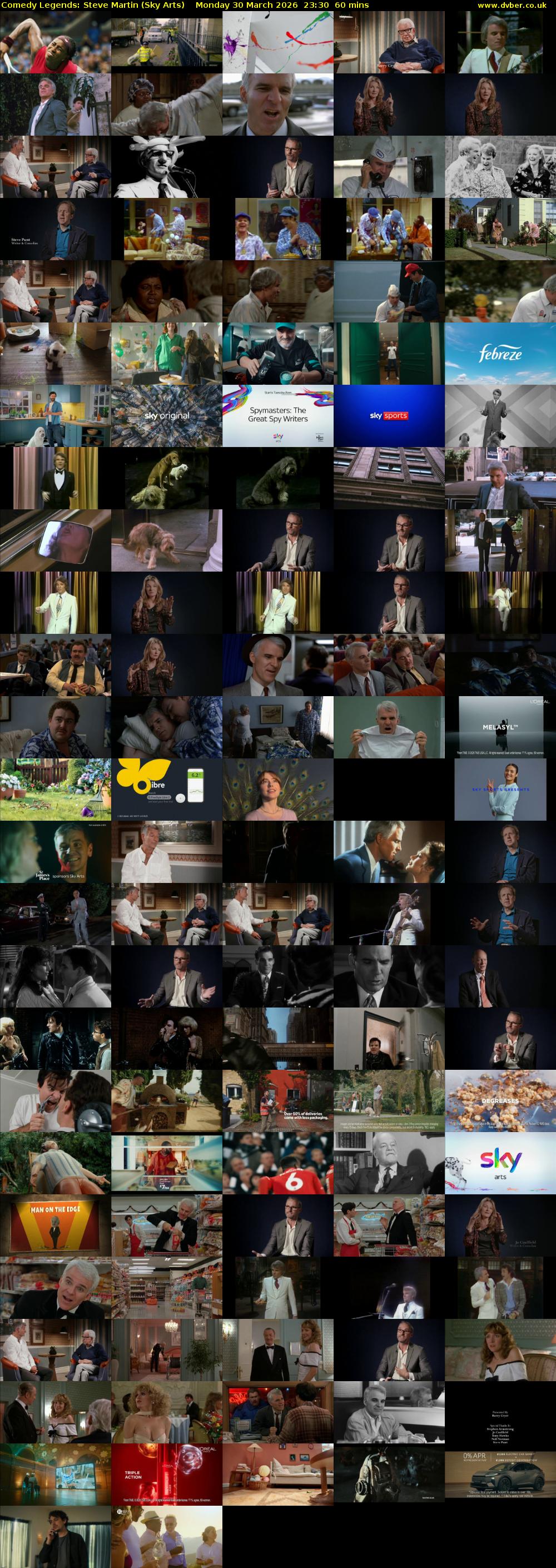 Comedy Legends: Steve Martin (Sky Arts) Monday 30 March 2026 23:30 - 00:30