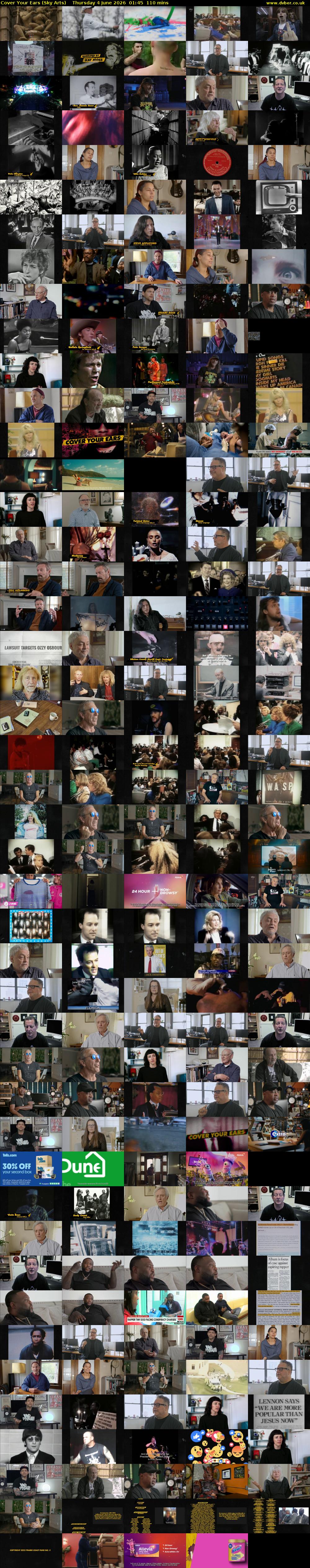 Cover Your Ears (Sky Arts) Thursday 4 June 2026 01:45 - 03:35