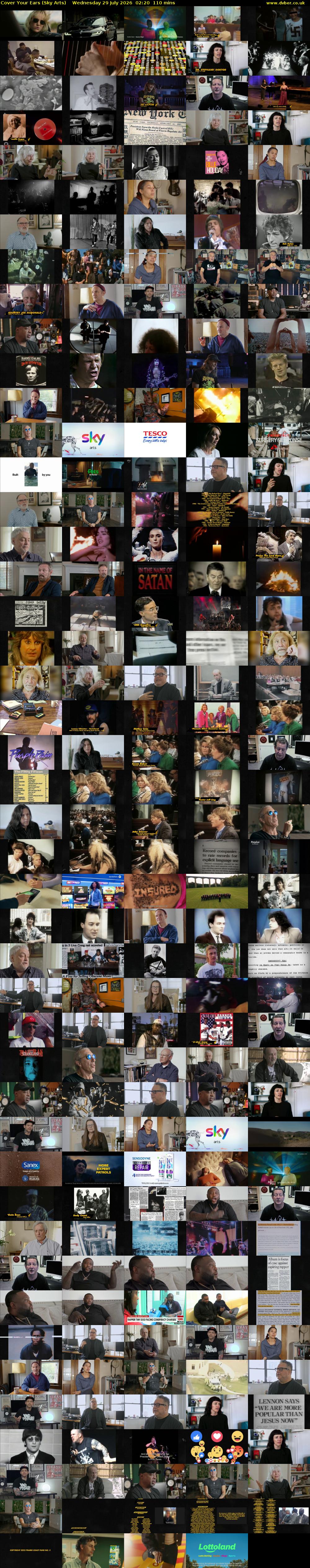 Cover Your Ears (Sky Arts) Wednesday 29 July 2026 02:20 - 04:10