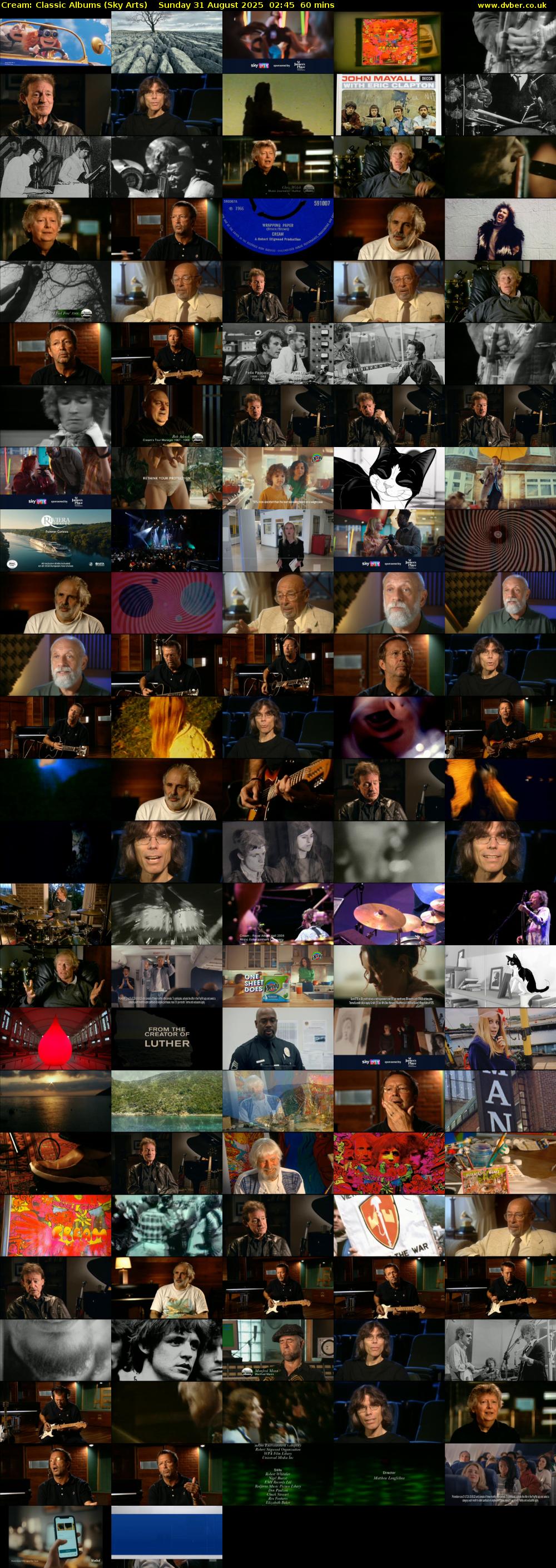 Cream: Classic Albums (Sky Arts) Sunday 31 August 2025 02:45 - 03:45