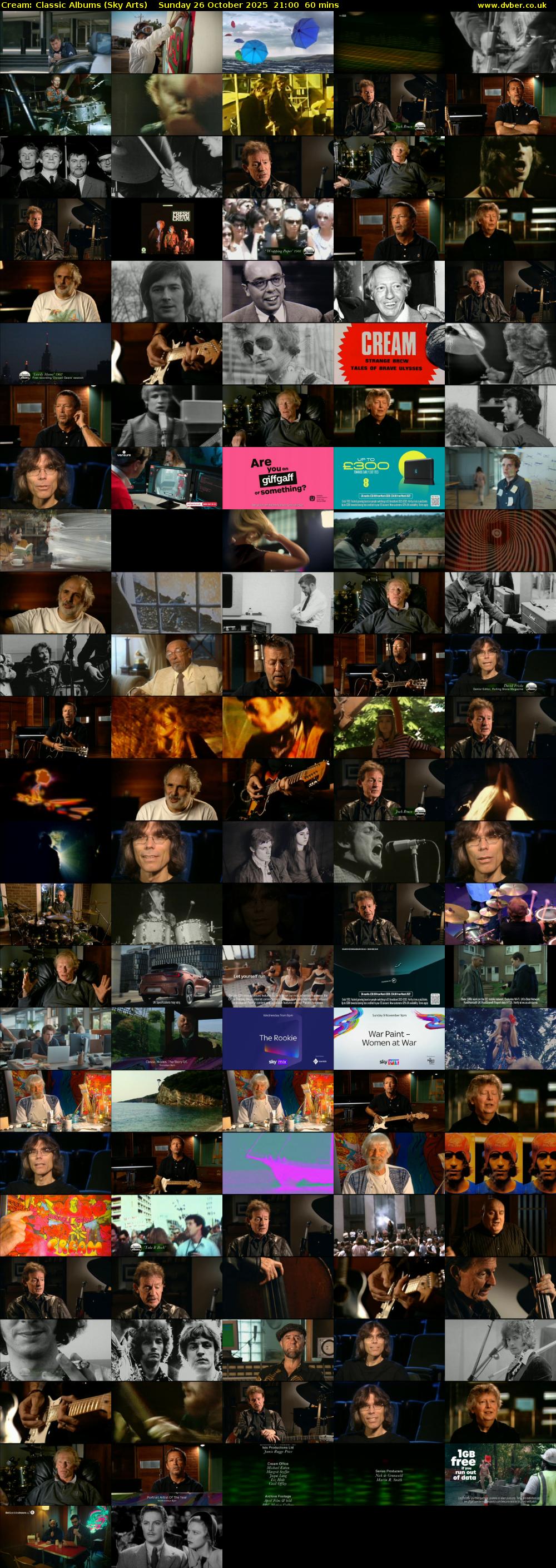 Cream: Classic Albums (Sky Arts) Sunday 26 October 2025 21:00 - 22:00