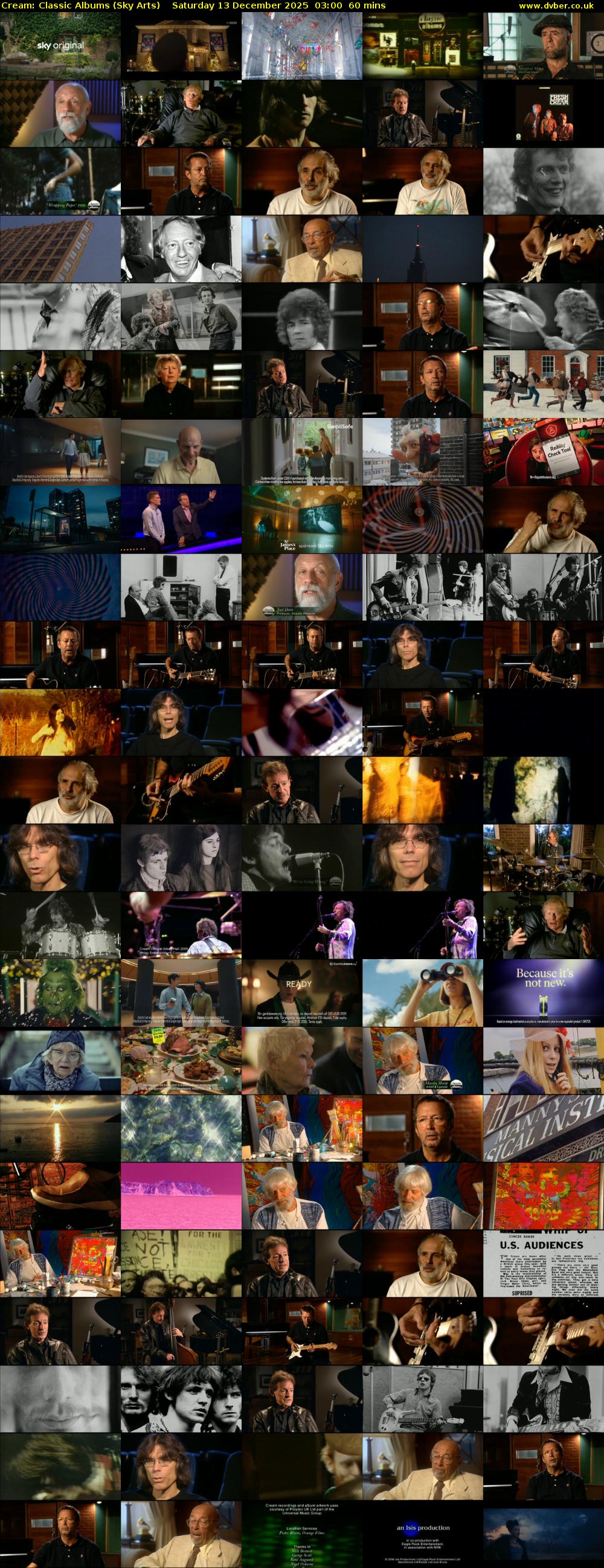 Cream: Classic Albums (Sky Arts) Saturday 13 December 2025 03:00 - 04:00