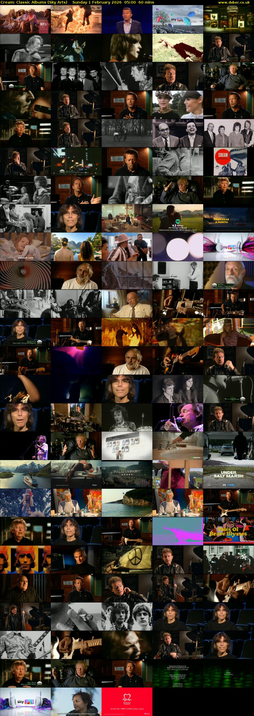 Cream: Classic Albums (Sky Arts) Sunday 1 February 2026 05:00 - 06:00