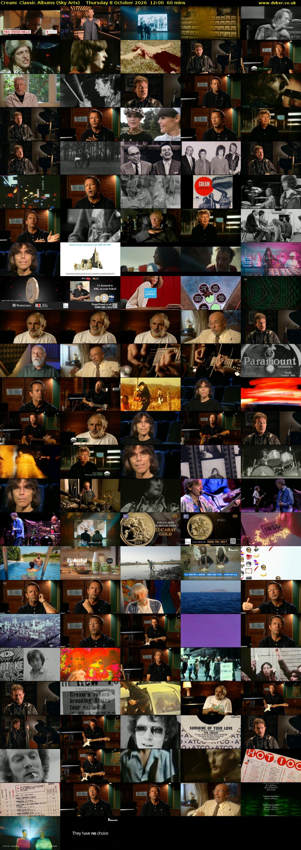 Cream: Classic Albums (Sky Arts) Thursday 8 October 2026 12:00 - 13:00