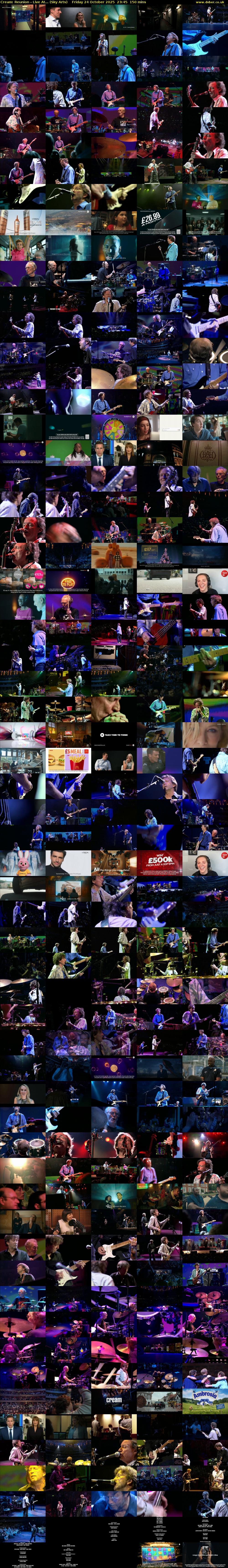 Cream: Reunion - Live At... (Sky Arts) Friday 24 October 2025 23:45 - 02:15