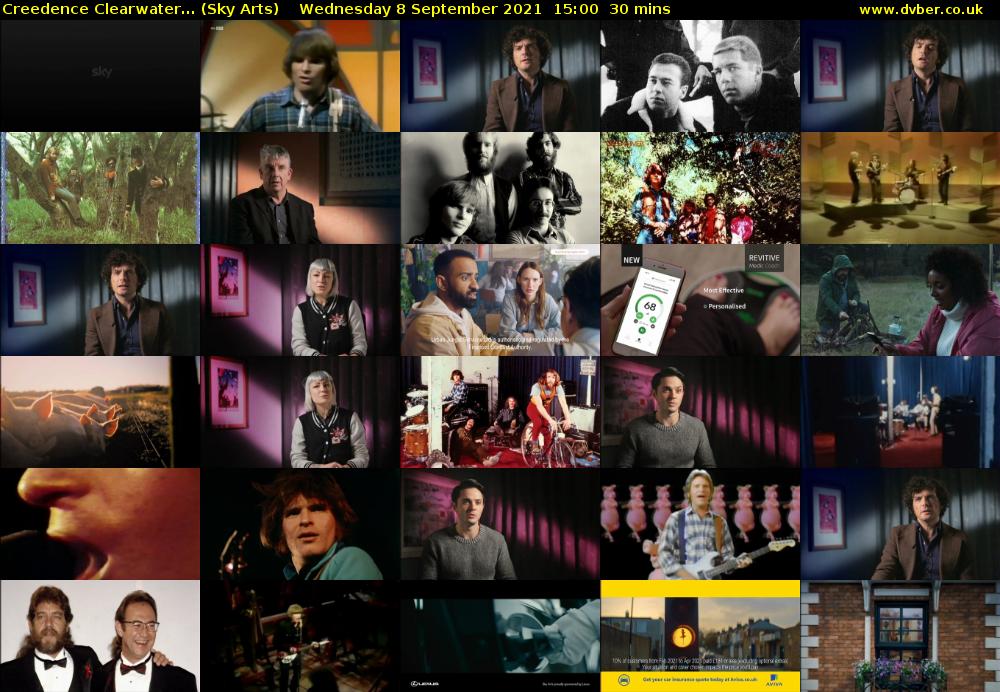 Creedence Clearwater... (Sky Arts) Wednesday 8 September 2021 16:00 - 16:30