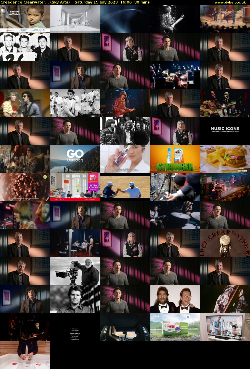 Creedence Clearwater... (Sky Arts) Saturday 15 July 2023 16:00 - 16:30