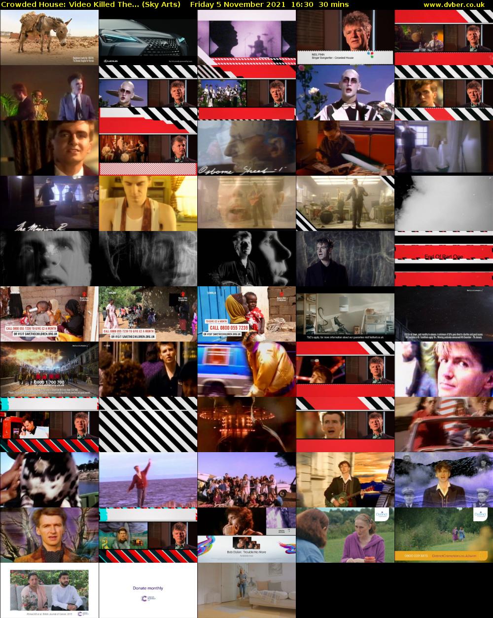 Crowded House: Video Killed The... (Sky Arts) Friday 5 November 2021 16:30 - 17:00
