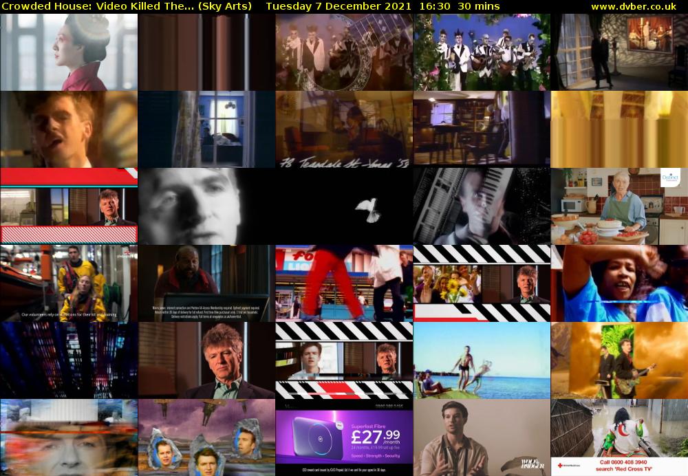 Crowded House: Video Killed The... (Sky Arts) Tuesday 7 December 2021 16:30 - 17:00