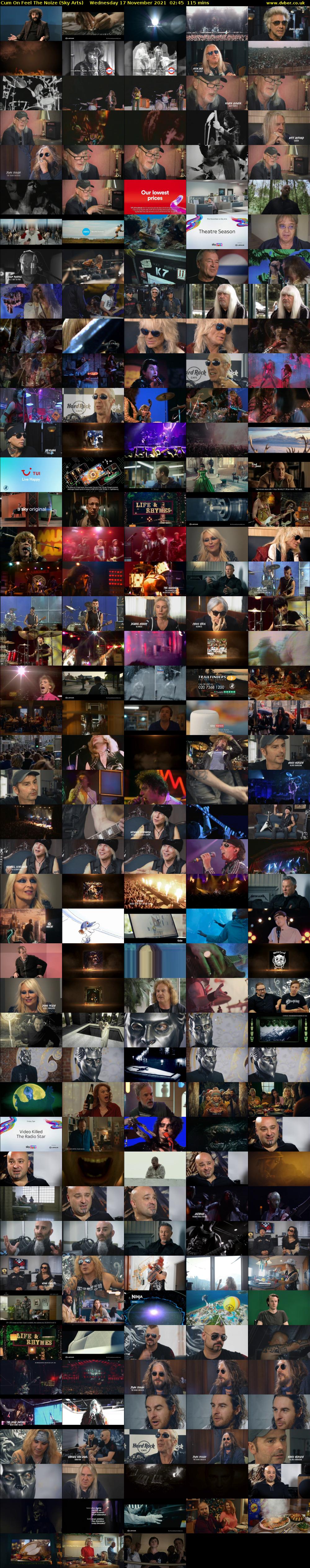 Cum On Feel The Noize (Sky Arts) Wednesday 17 November 2021 02:45 - 04:40