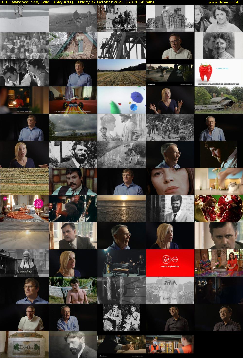 D.H. Lawrence: Sex, Exile... (Sky Arts) Friday 22 October 2021 19:00 - 20:00