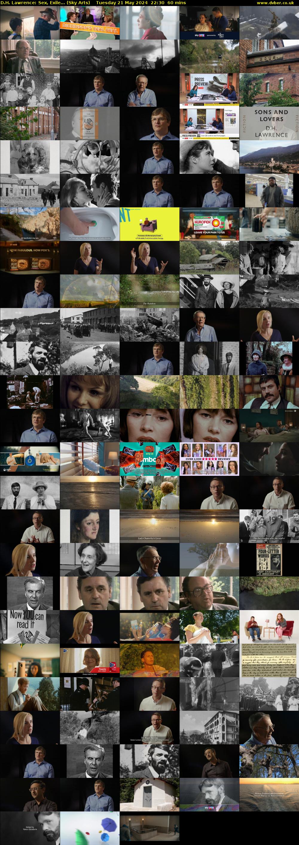 D.H. Lawrence: Sex, Exile... (Sky Arts) Tuesday 21 May 2024 22:30 - 23:30