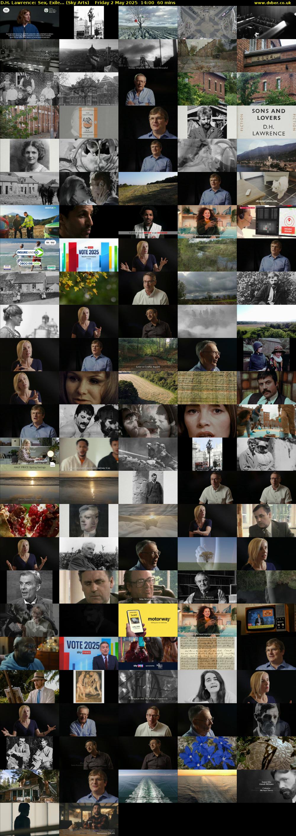 D.H. Lawrence: Sex, Exile... (Sky Arts) Friday 2 May 2025 14:00 - 15:00