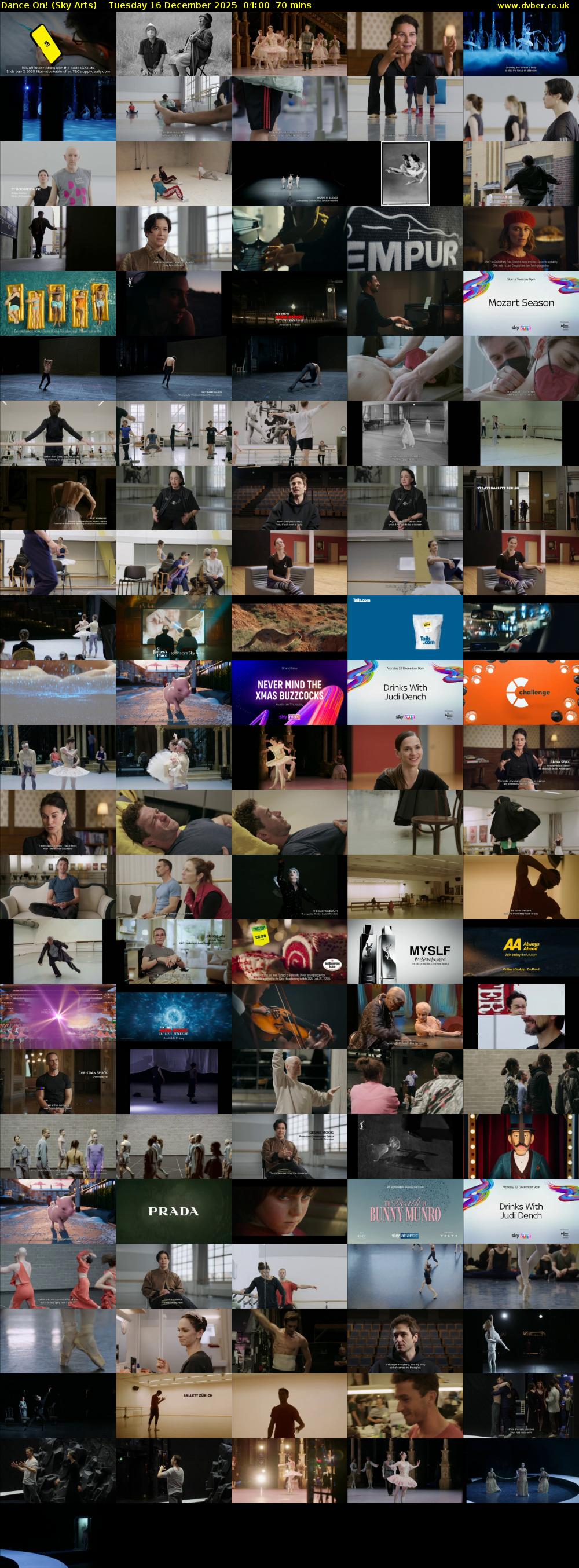 Dance On! (Sky Arts) Tuesday 16 December 2025 04:00 - 05:10