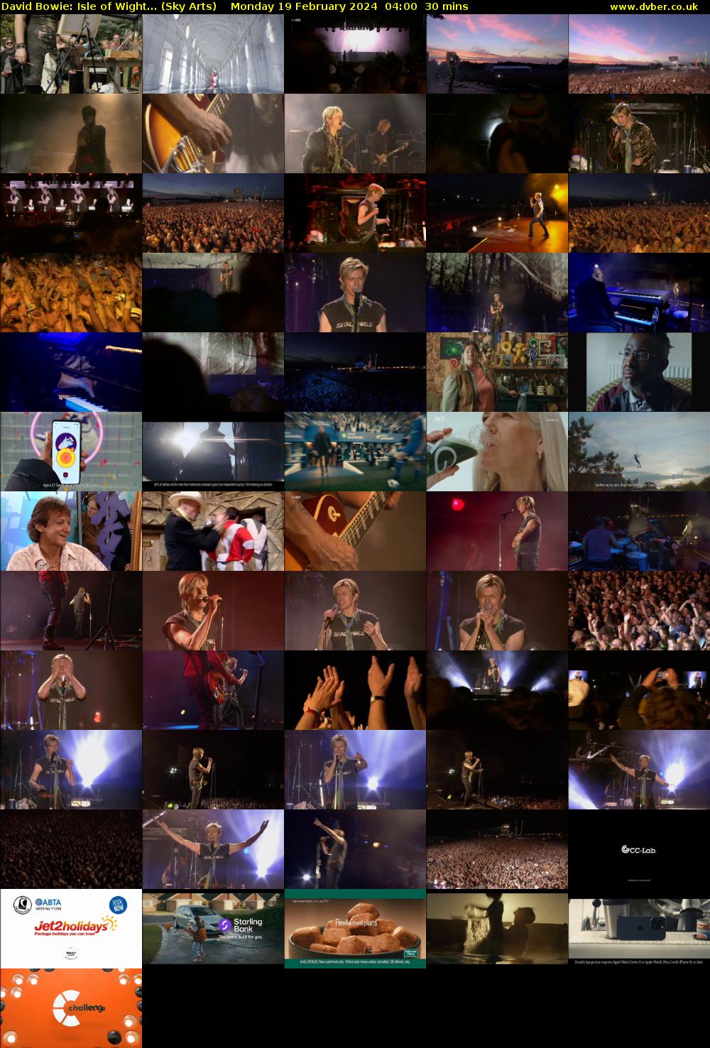 David Bowie: Isle of Wight... (Sky Arts) Monday 19 February 2024 04:00 - 04:30