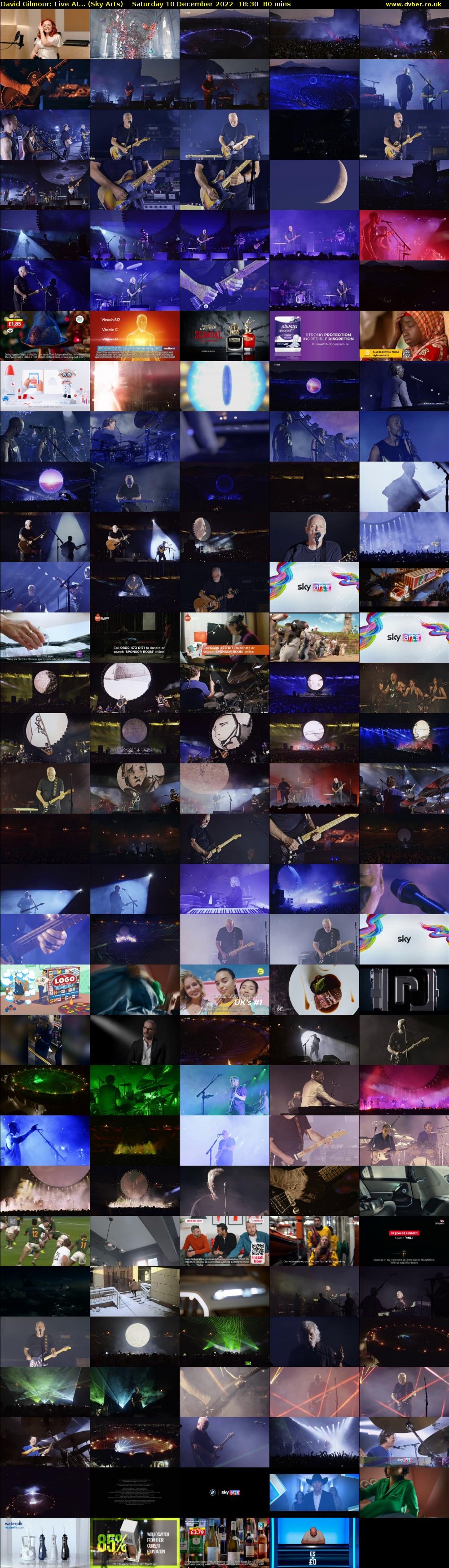 David Gilmour: Live At... (Sky Arts) Saturday 10 December 2022 18:30 - 19:50