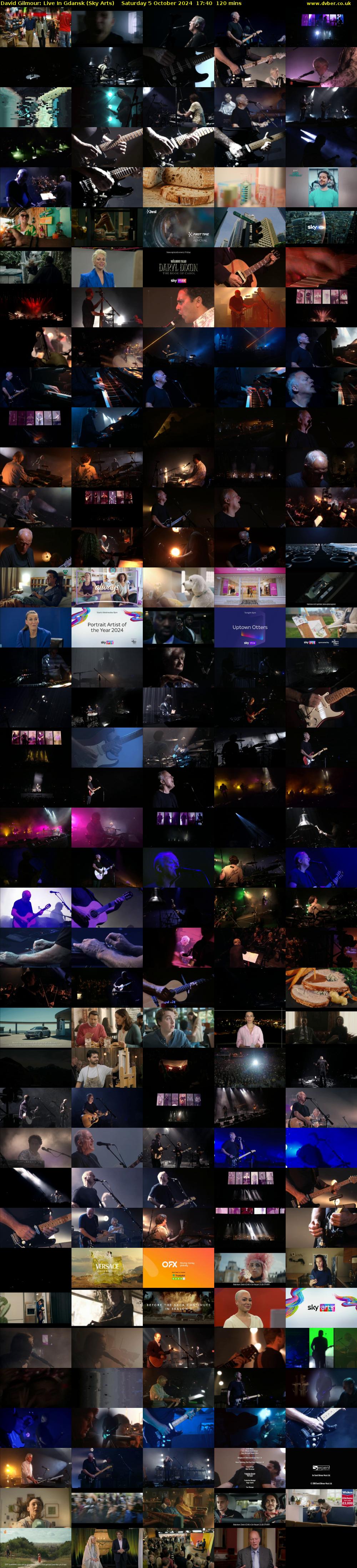 David Gilmour: Live In Gdansk (Sky Arts) Saturday 5 October 2024 17:40 - 19:40