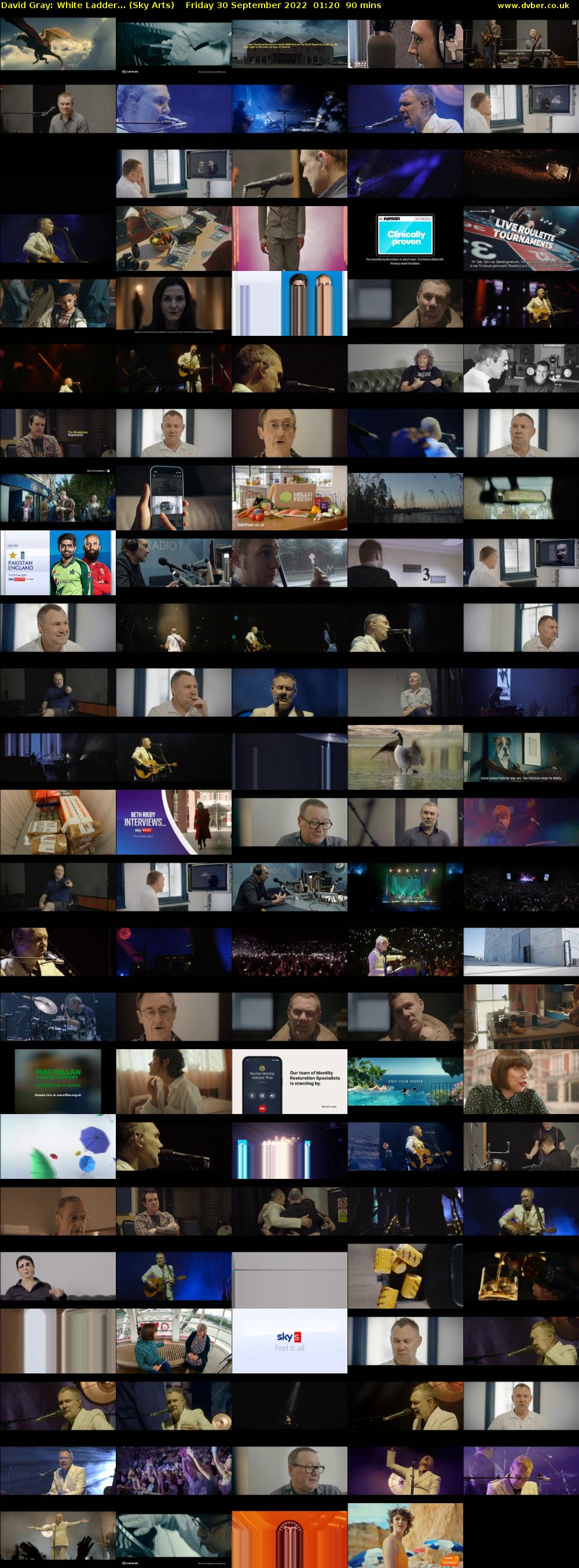 David Gray: White Ladder... (Sky Arts) Friday 30 September 2022 01:20 - 02:50