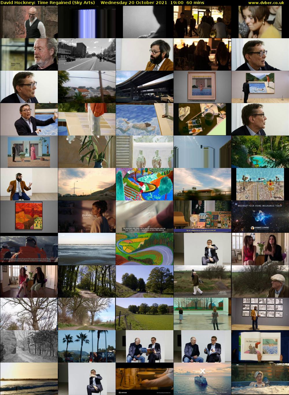 David Hockney: Time Regained (Sky Arts) Wednesday 20 October 2021 19:00 - 20:00