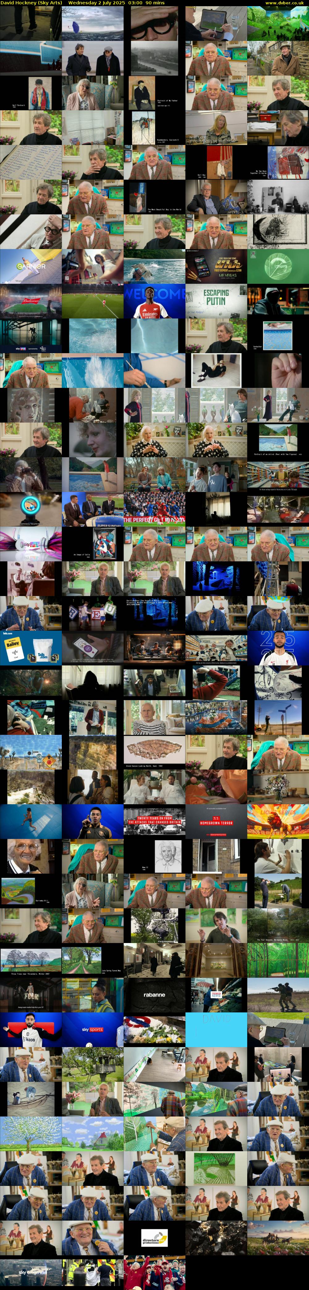 David Hockney (Sky Arts) Wednesday 2 July 2025 03:00 - 04:30