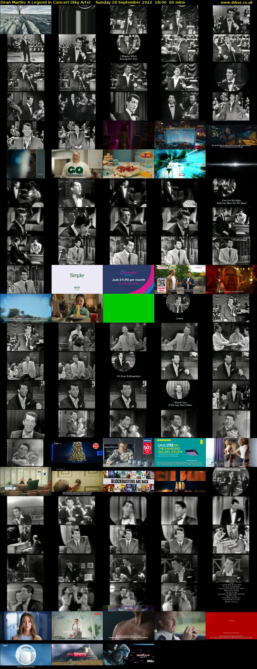 Dean Martin: A Legend in Concert (Sky Arts) Sunday 18 September 2022 18:00 - 19:00