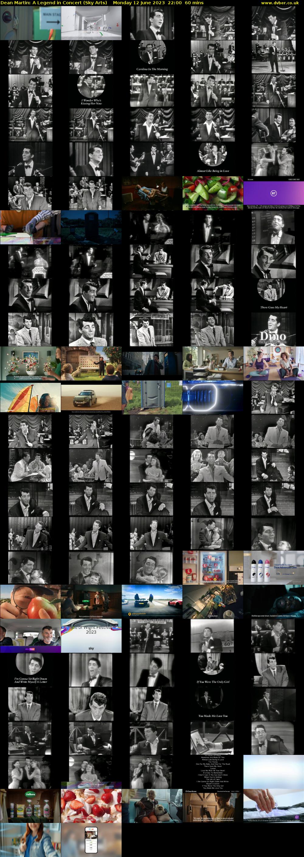 Dean Martin: A Legend in Concert (Sky Arts) Monday 12 June 2023 22:00 - 23:00