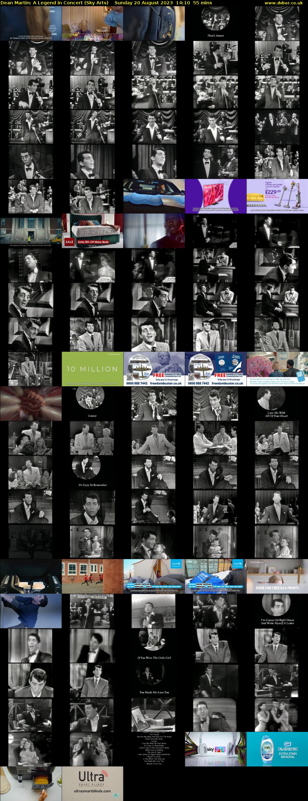 Dean Martin: A Legend in Concert (Sky Arts) Sunday 20 August 2023 14:10 - 15:05