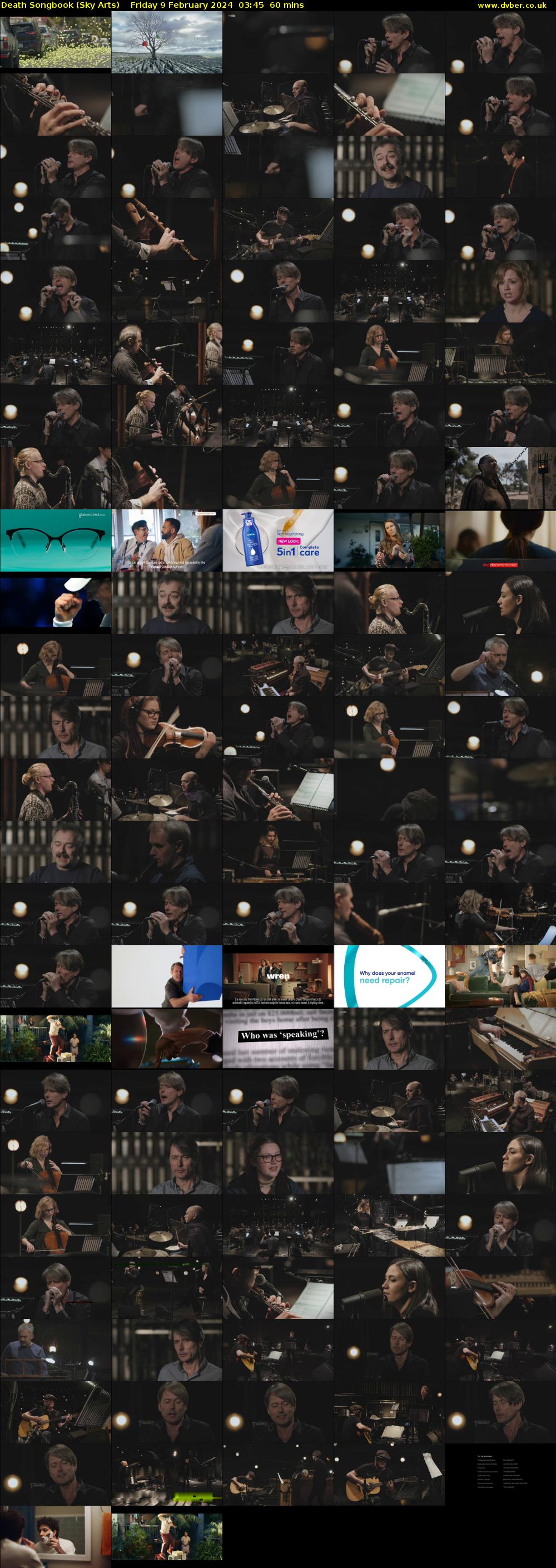 Death Songbook (Sky Arts) Friday 9 February 2024 03:45 - 04:45
