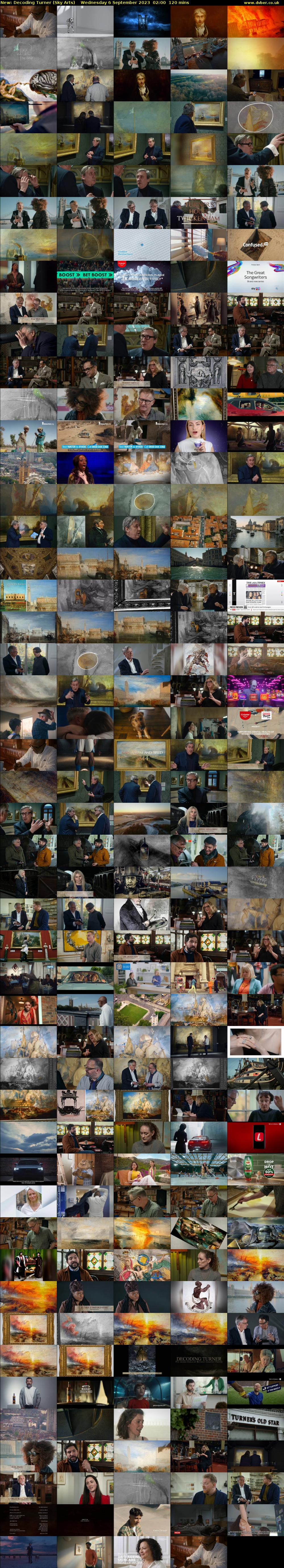 Decoding Turner (Sky Arts) Wednesday 6 September 2023 02:00 - 04:00