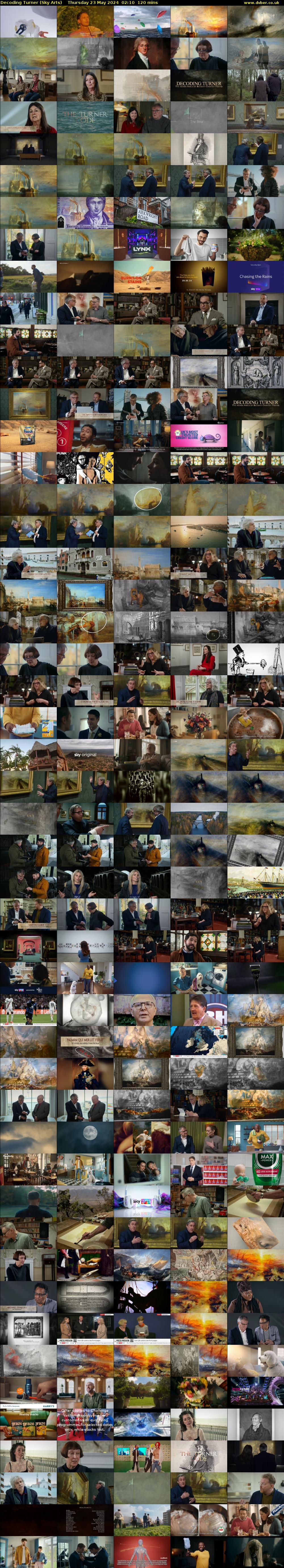 Decoding Turner (Sky Arts) Thursday 23 May 2024 02:10 - 04:10