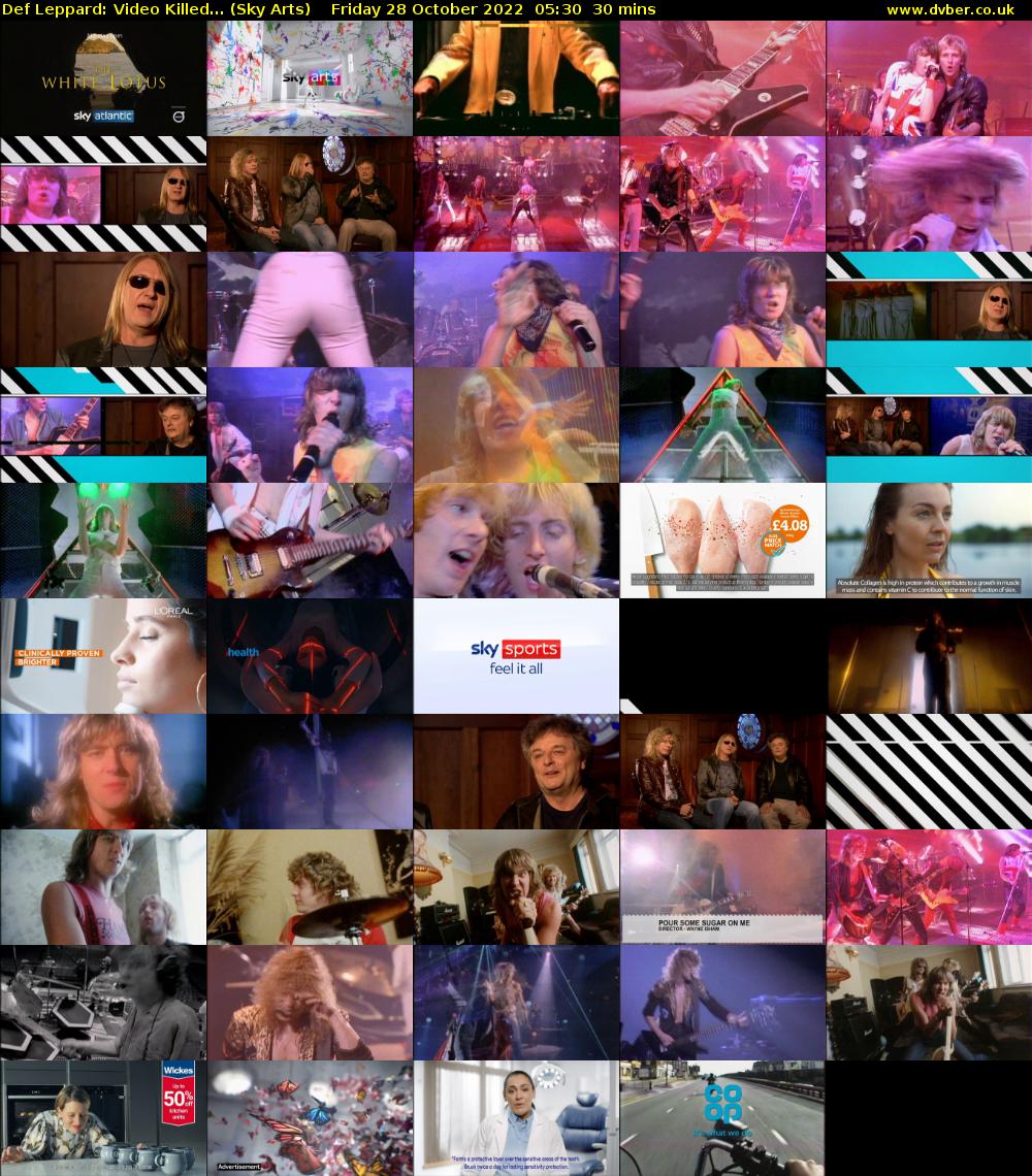 Def Leppard: Video Killed... (Sky Arts) Friday 28 October 2022 05:30 - 06:00
