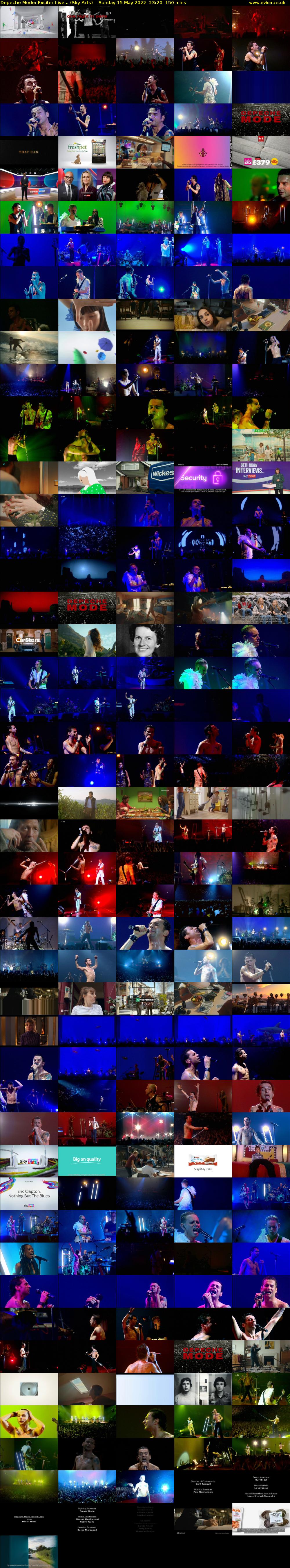 Depeche Mode: Exciter Live... (Sky Arts) Sunday 15 May 2022 23:20 - 01:50