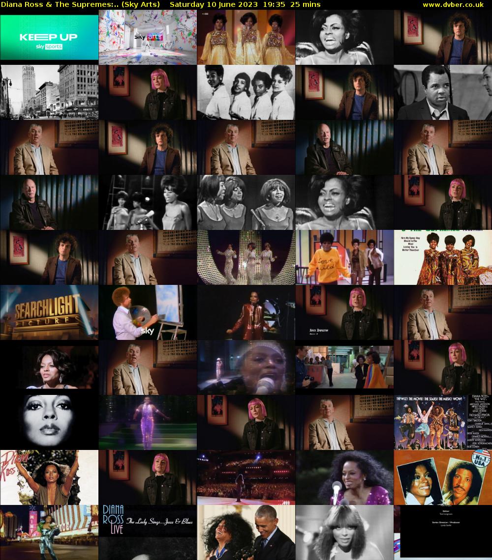 Diana Ross & The Supremes:.. (Sky Arts) Saturday 10 June 2023 19:35 - 20:00
