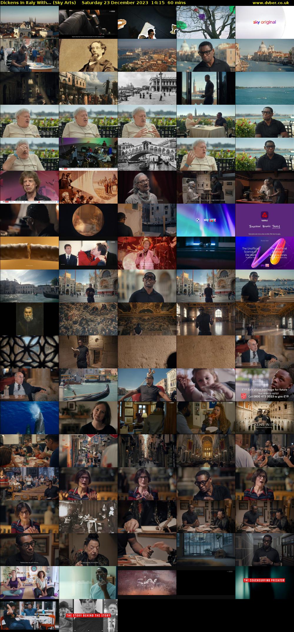 Dickens In Italy With... (Sky Arts) Saturday 23 December 2023 14:15 - 15:15