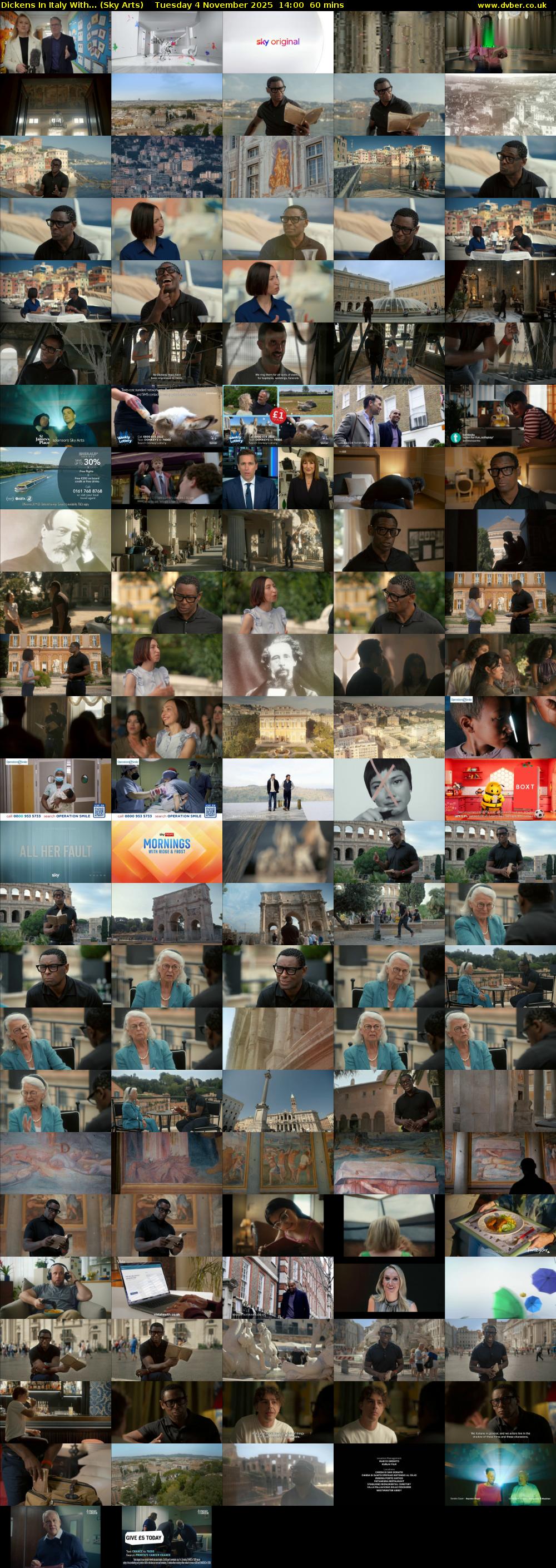 Dickens In Italy With... (Sky Arts) Tuesday 4 November 2025 14:00 - 15:00