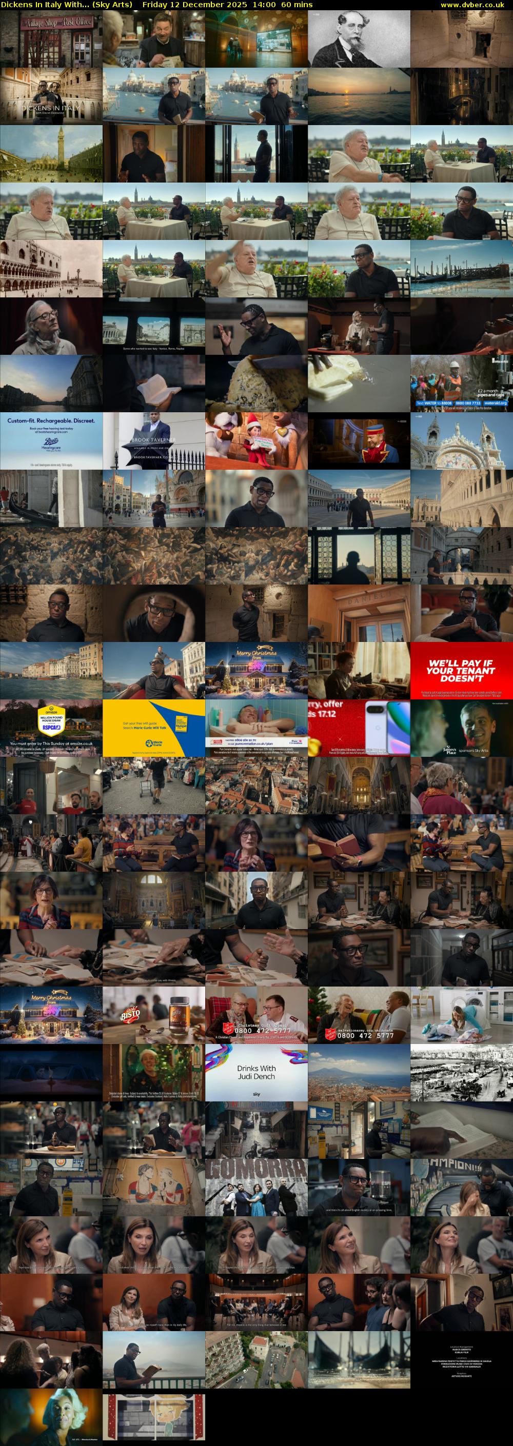 Dickens In Italy With... (Sky Arts) Friday 12 December 2025 14:00 - 15:00