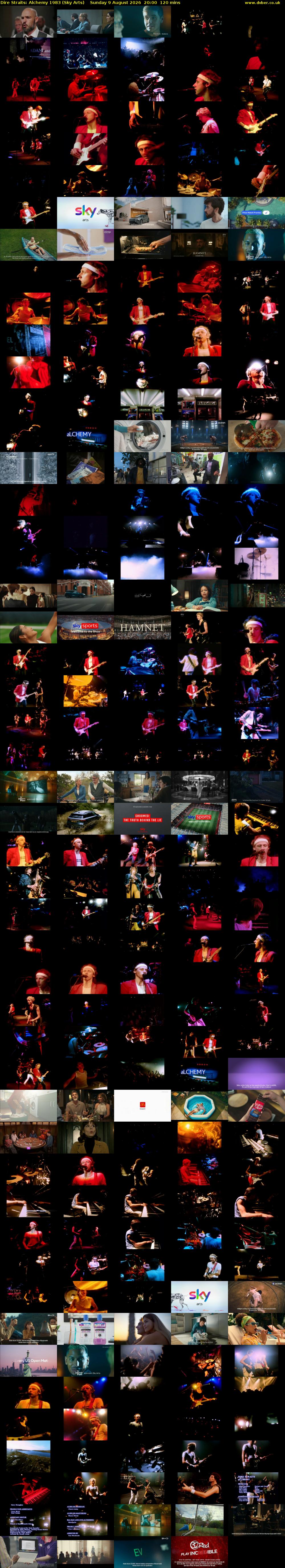 Dire Straits: Alchemy 1983 (Sky Arts) Sunday 9 August 2026 20:00 - 22:00