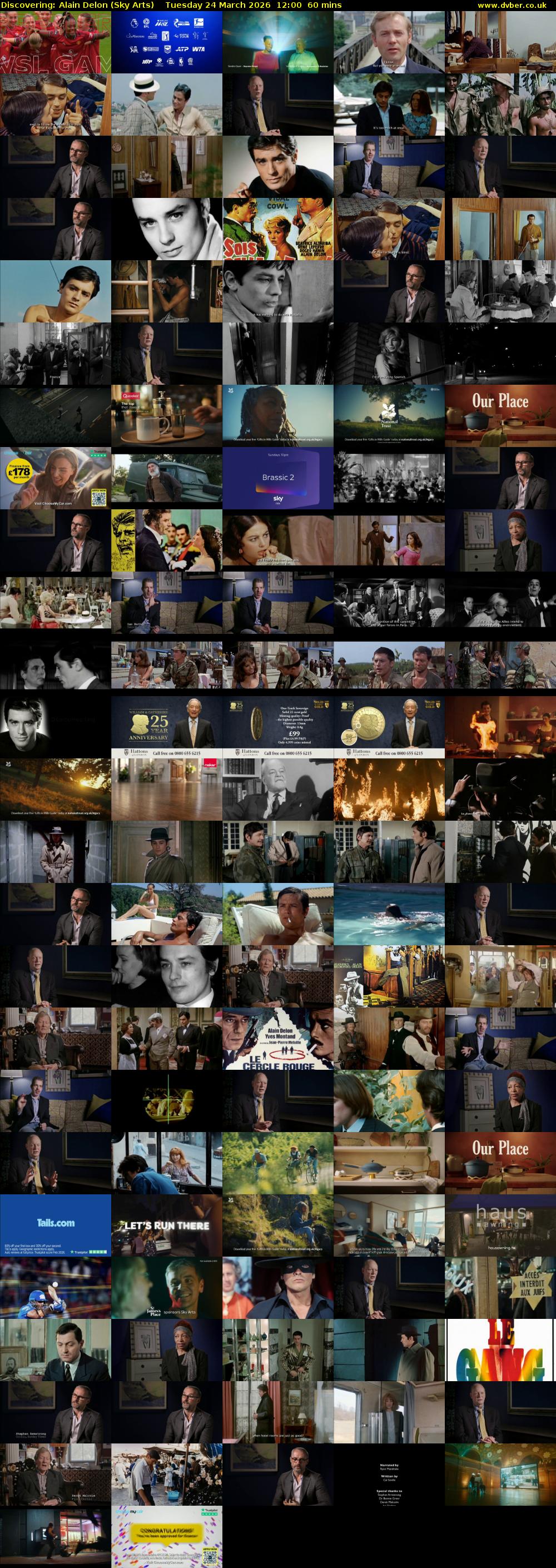 Discovering: Alain Delon (Sky Arts) Tuesday 24 March 2026 12:00 - 13:00