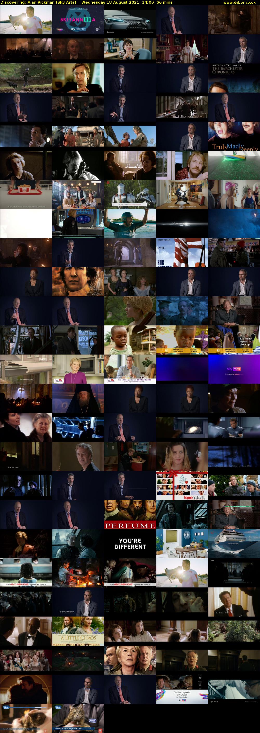 Discovering: Alan Rickman (Sky Arts) Wednesday 18 August 2021 14:00 - 15:00
