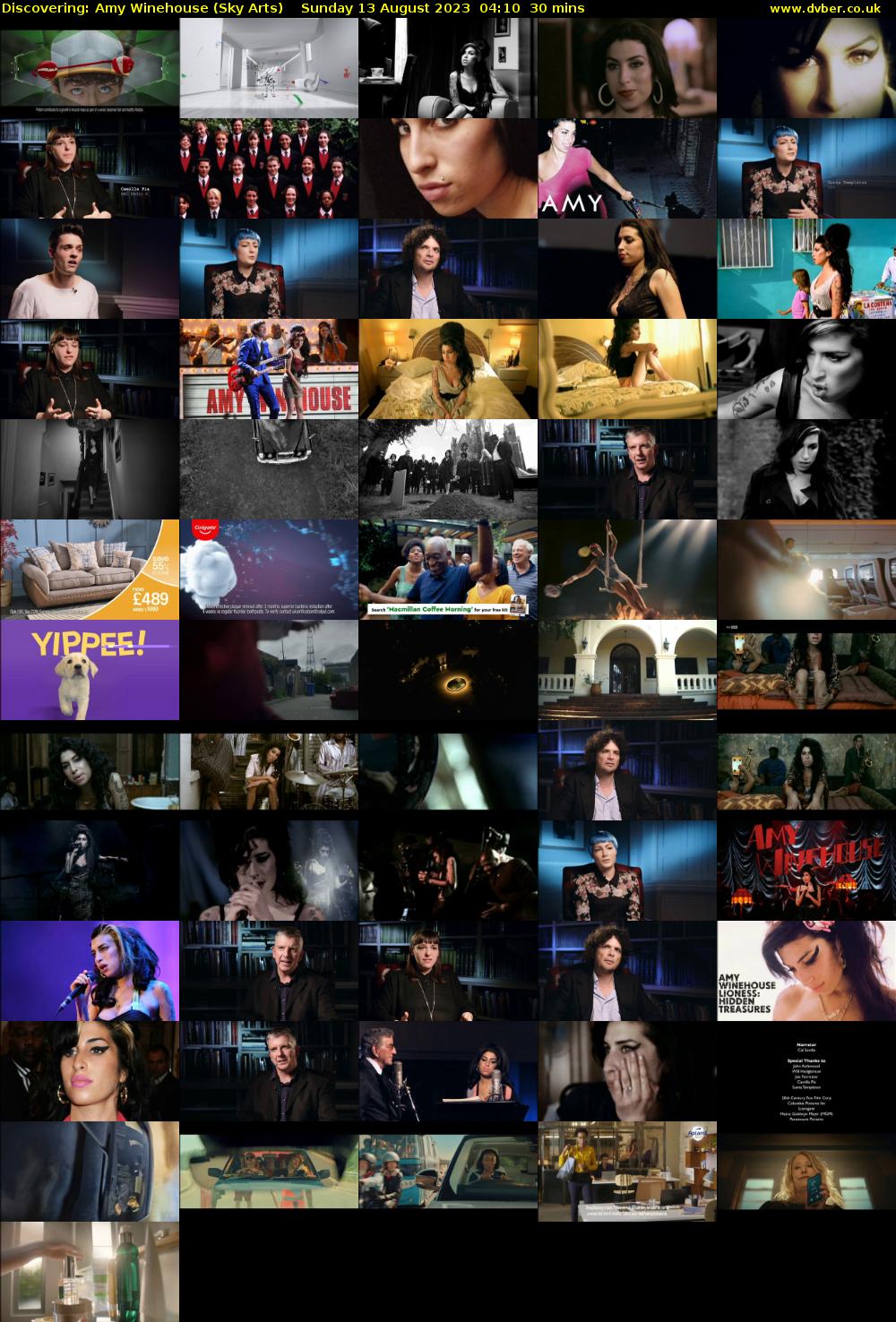 Discovering: Amy Winehouse (Sky Arts) Sunday 13 August 2023 04:10 - 04:40